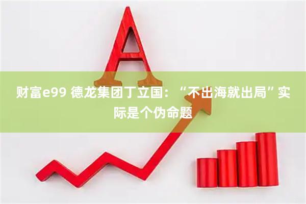 财富e99 德龙集团丁立国：“不出海就出局”实际是个伪命题