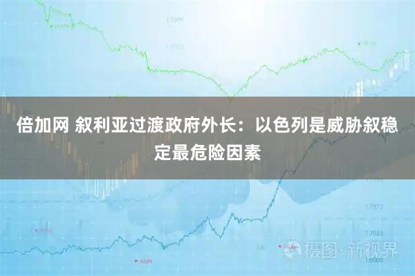 倍加网 叙利亚过渡政府外长：以色列是威胁叙稳定最危险因素